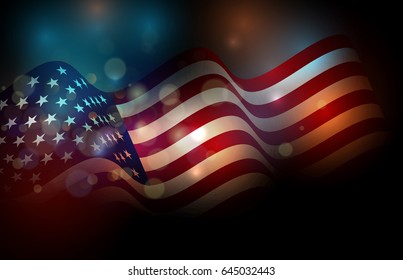 United States flag. Holiday background for USA Independence Day. Fourth of July celebrate