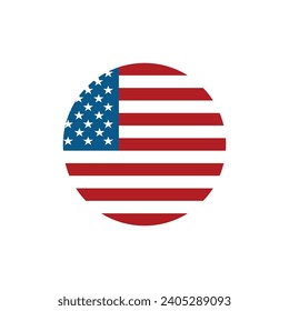 united states flag icon vector template illustration logo design