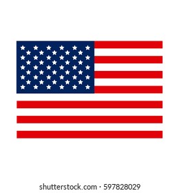 United States flag icon, vector illustraction design image