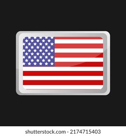 United states flag illustrated in vector