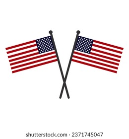 Bandera de los Estados Unidos ilustrada en vector en segundo plano
