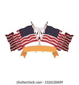 united states flag isolated icon vector illustration design
