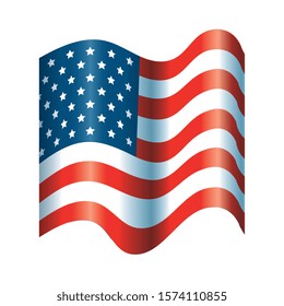 united states flag isolated icon vector illustration design