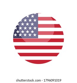 United states flag logo design template illustration