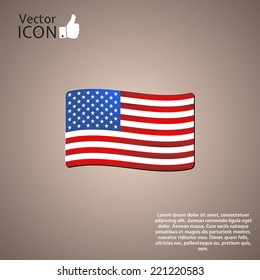 United States flag. Made in vector