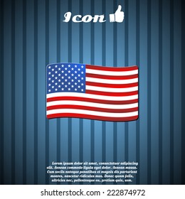 United States flag. Made in vector