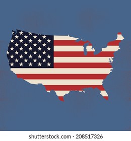 United States Flag Map