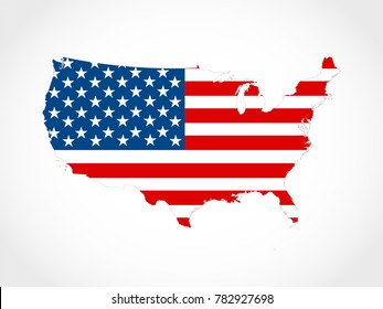 United States flag map.