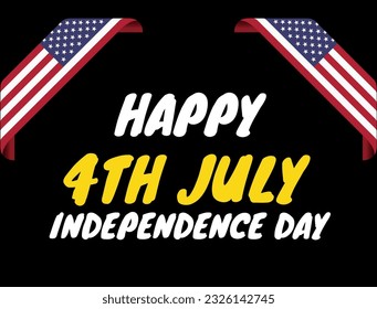 United states flag on white, weathered clapboard background with july 4th greeting