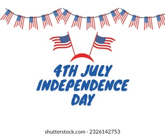 United states flag on white, weathered clapboard background with july 4th greeting