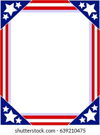 United States Flag Picture Frame Photo Stock Vector (royalty Free 