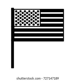 United States Flag Pole Black Silhouette Stock Vector (Royalty Free ...