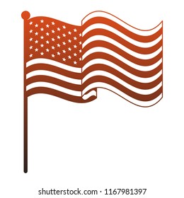 United States flag red lines