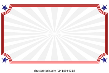 United States flag symbols decorative festive frame c empty space vector illustration	

