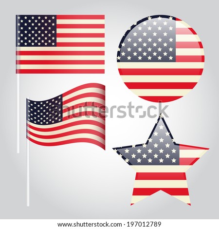 united states flag template round star stock vector royalty free united states flag template