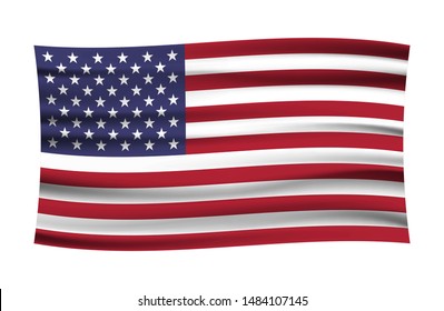 United States flag. USA flag. American symbol.United states flag. Independence day background. Vector illustration
