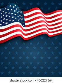 United States flag.  USA Independence Day background. Fourth of July celebrate.