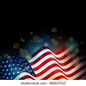 United States flag.  USA Independence Day background. Fourth of July celebrate.