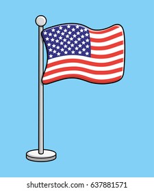 United States flag vector.