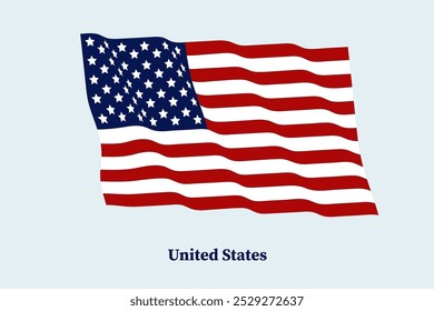 Estados Unidos bandeira Vetor. Bandeira americana design. bandeira dos Estados Unidos. Sinalizador USA renderizado. 