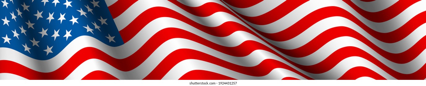 United States Flag Vector Closeup Illustration