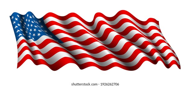 United States Flag Vector Closeup Illustration