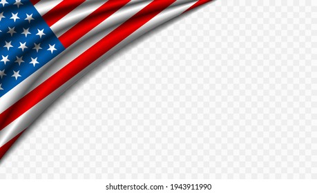 United States Flag Vector Closeup Illustration