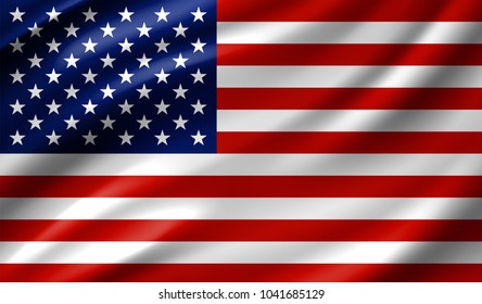 United States Flag in Vector Illustration