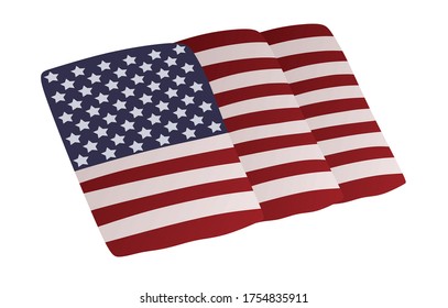 Die Flagge der Vereinigten Staaten. Vektorgrafik