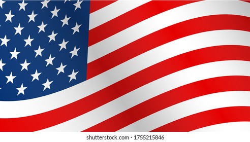 United states flag. Vector illustration.