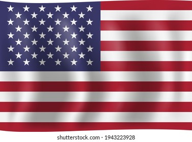 Vektor Illustration der Flagge der Vereinigten Staaten. Banner. Logo der Flagge. Flag-Vektorgrafik. Flaggen der Welt. Tag der Unabhängigkeit. Abstrakte Vektorgrafik EPS.10