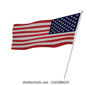 Die Flagge der Vereinigten Staaten.  Vektorgrafik