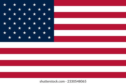United states flag. Vector illustration. Original colors and proportion.
