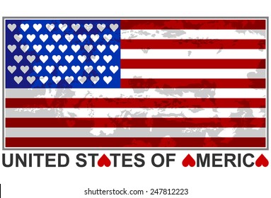 United States flag vector illustration