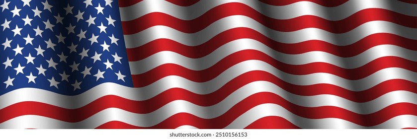 Ilustración vectorial de Bandera de los Estados Unidos	