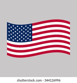 United States flag vector illustration. American flag icon