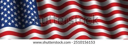 United States Flag Vector Illustration	