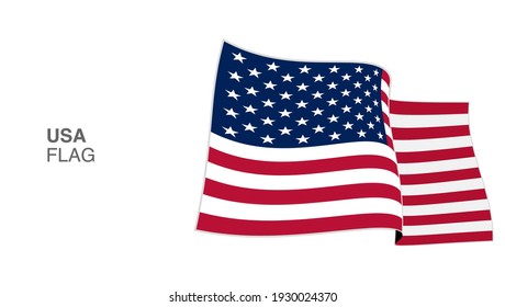 United States Flag Waving Wind vectors