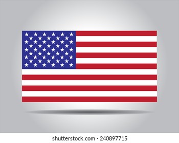 United States flag.American flag vector.