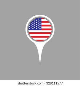 United States flag,pin