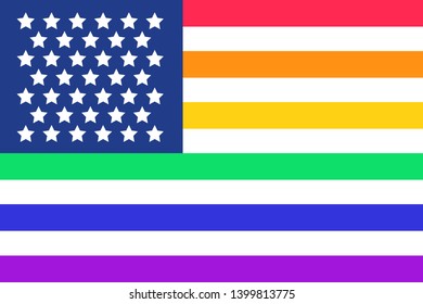 vector american gay flag