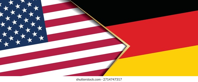 United States and Germany flags overlapping symbolizing powerful trade alliance and close relations