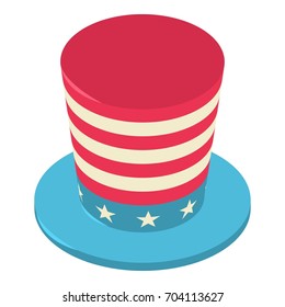 United states hat icon. Isometric illustration of united states hat vector icon for web