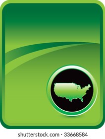 united states icon on green background