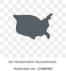 United states icon. Trendy flat vector United states icon on transparent background from United States of America collection. High quality filled United states symbol use for web and mobile