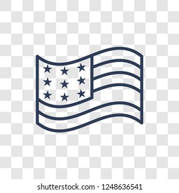 United states icon. Trendy linear United states logo concept on transparent background from United States of America collection