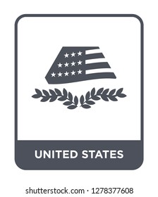 united states icon vector on white background, united states trendy filled icons from United states of america collection, united states vector illustration