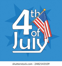 United States independence 4th of July card Vector illustration