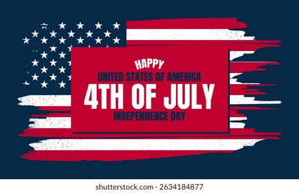 United States Independence Day 4th of July Background Design. Banner, Poster, Greeting Card. Vector Illustration.