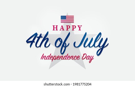 United States Independence Day Background Design. Fourth of July. Vector illustration